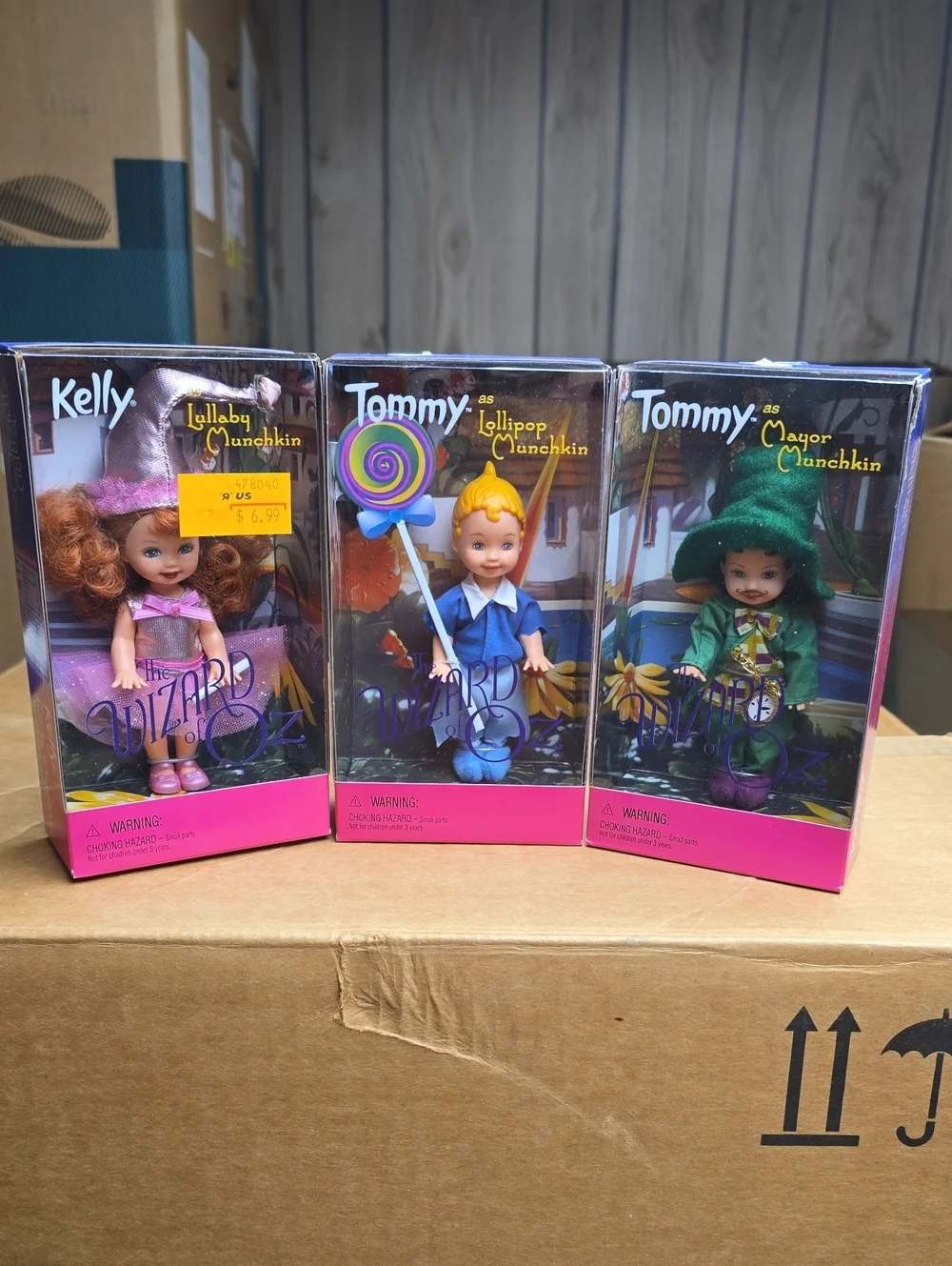 The Wizard of Oz Mini Doll Set - Kelly, Tommy & Mayor Dolls 1999 Barbie